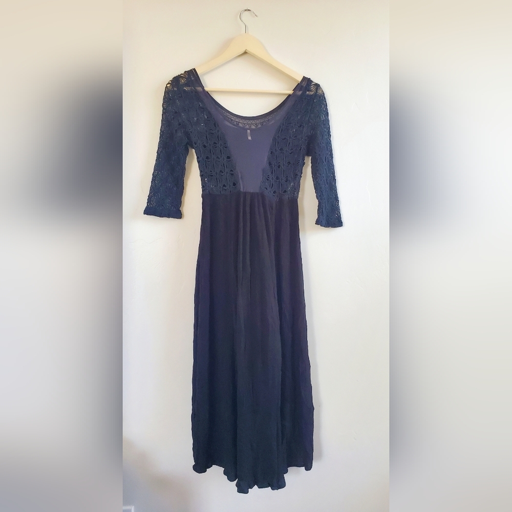 🌷Free People Lonesome Dove Dress In Black - Picture 8 of 10